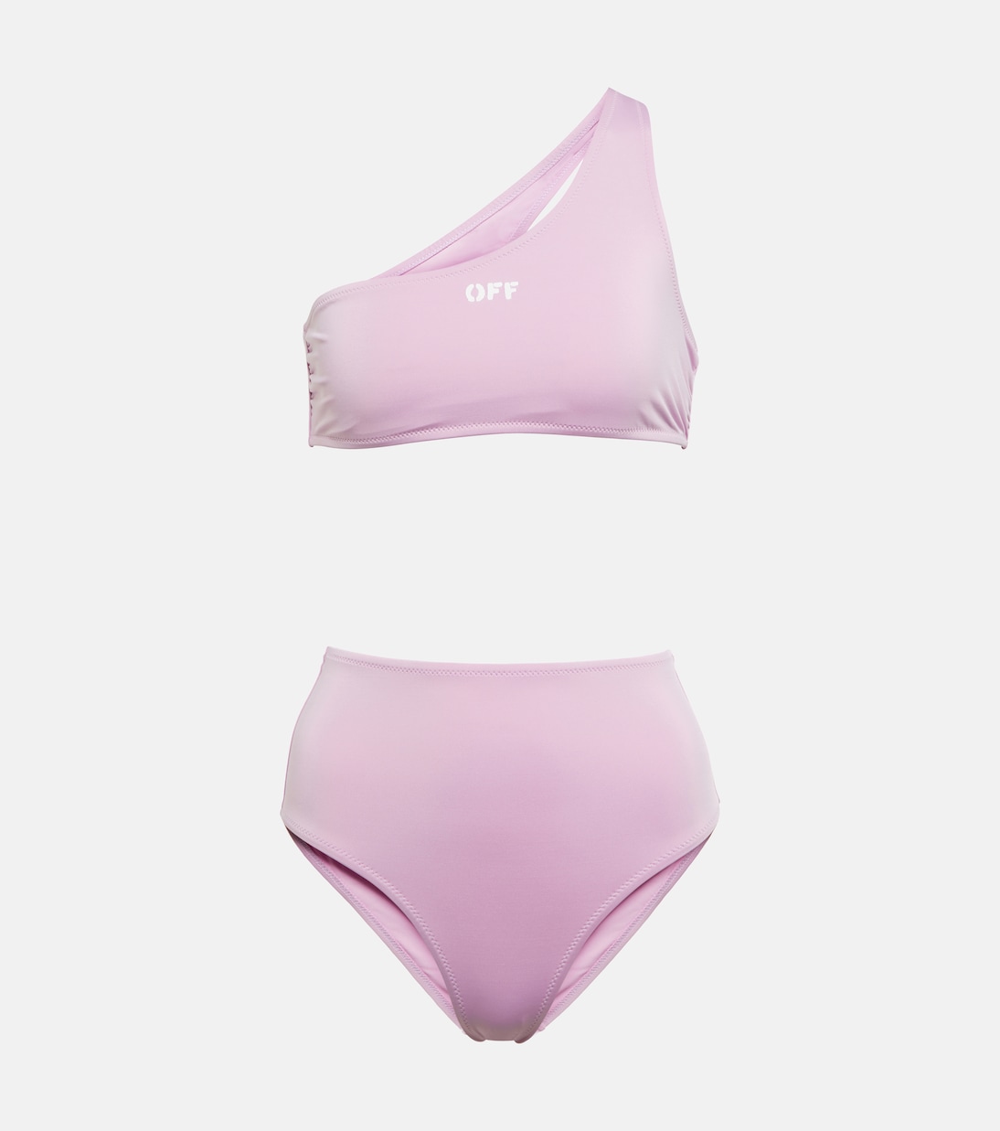 

Бикини на одно плечо с логотипом Off-White, Lilac White