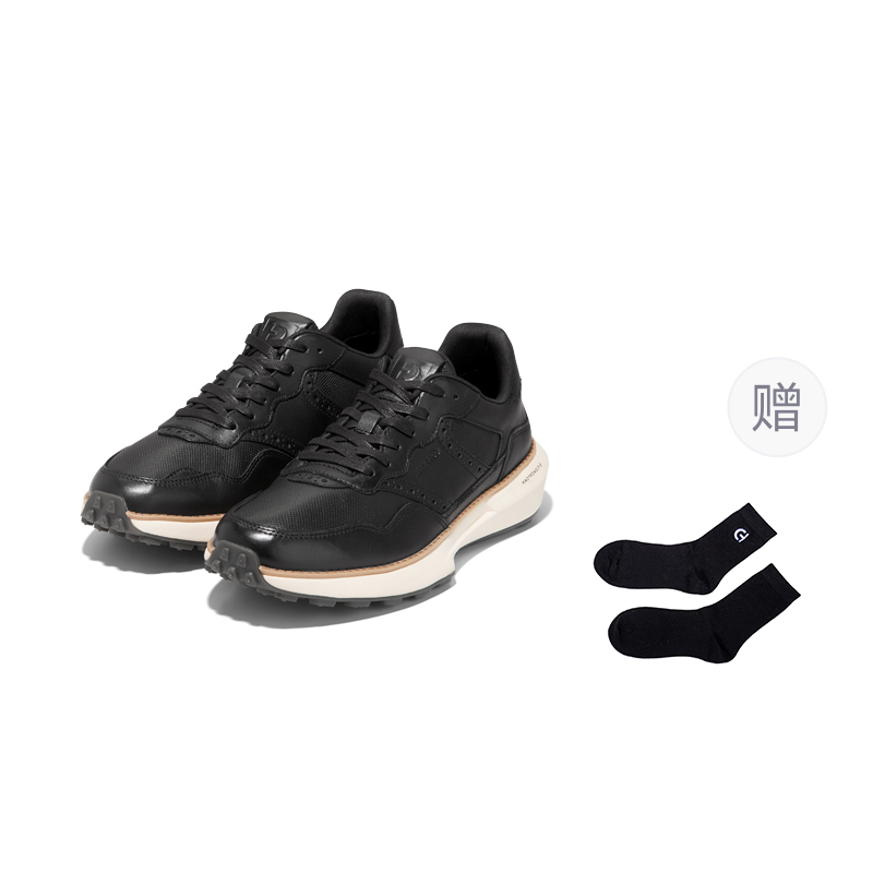 

COLE HAAN Мужские черные кеды низкие с носками, цвет Black (Comes with Socks)
