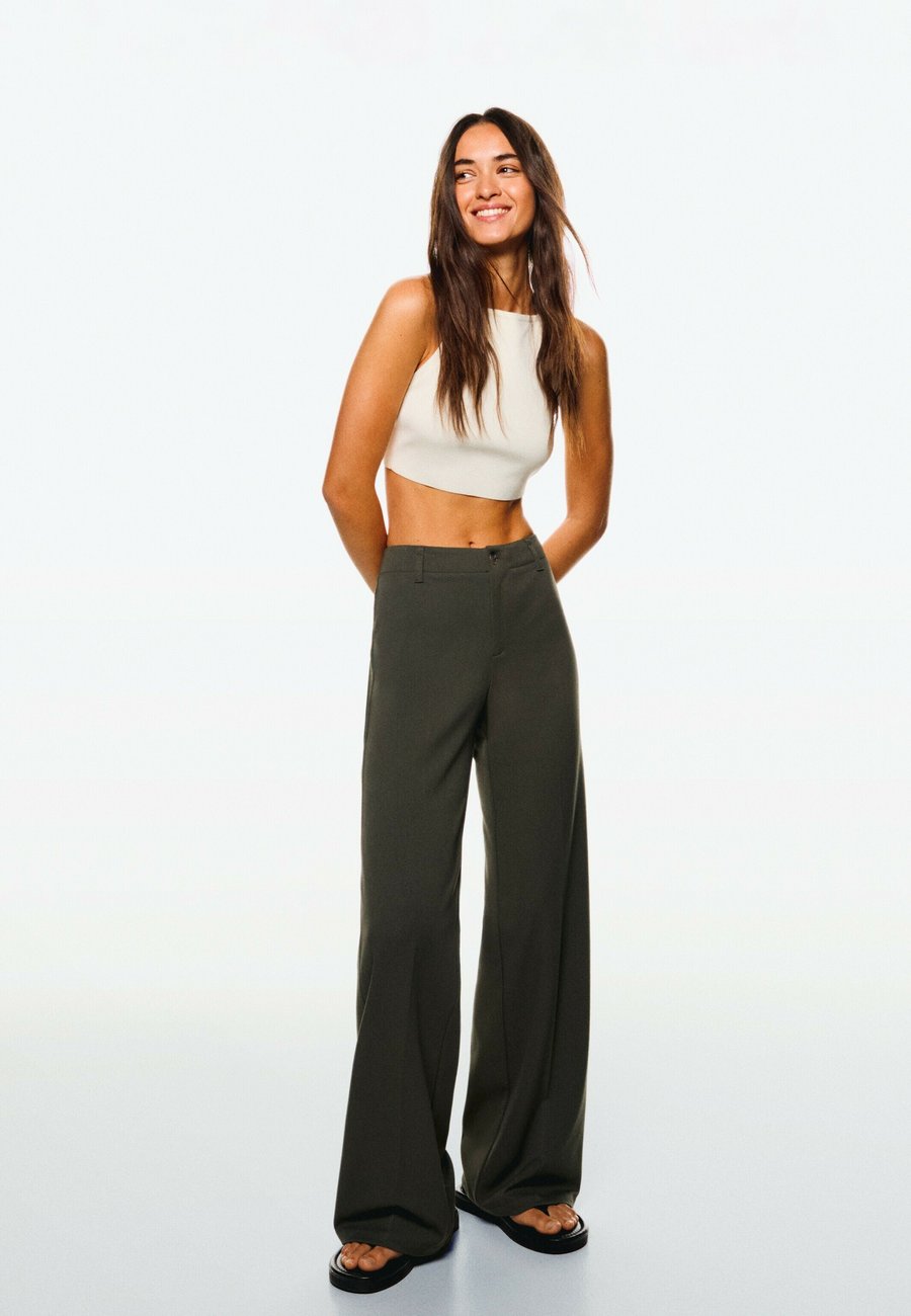 

Брюки Bershka WIDE, Khaki