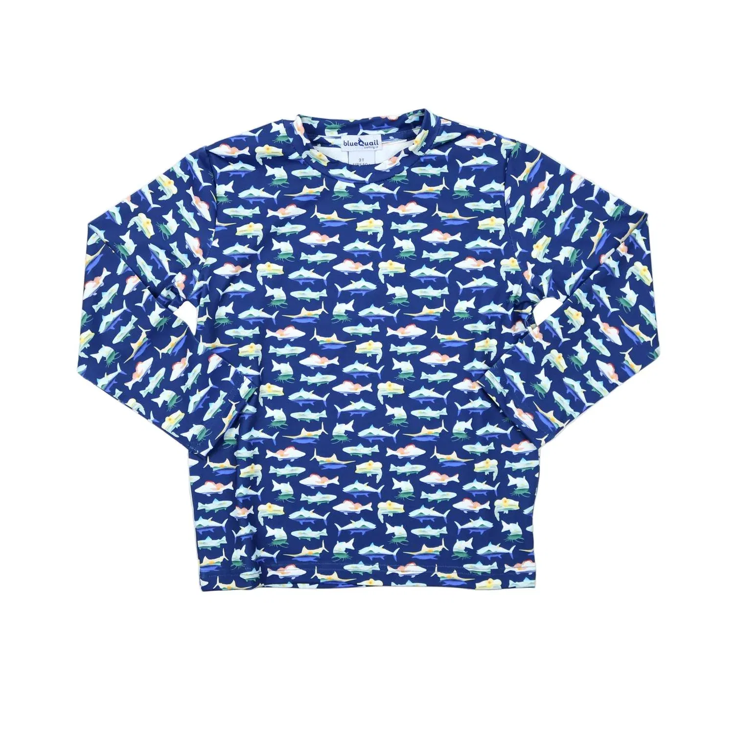 Blue Quail Clothing Co Футболка с длинными рукавами Catch Of Day Performance синего цвета — фото 4