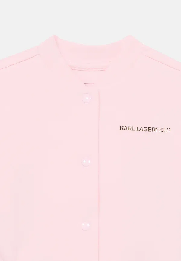 Толстовка на молнии Karl Lagerfeld Kids, розово-белый — фото 3