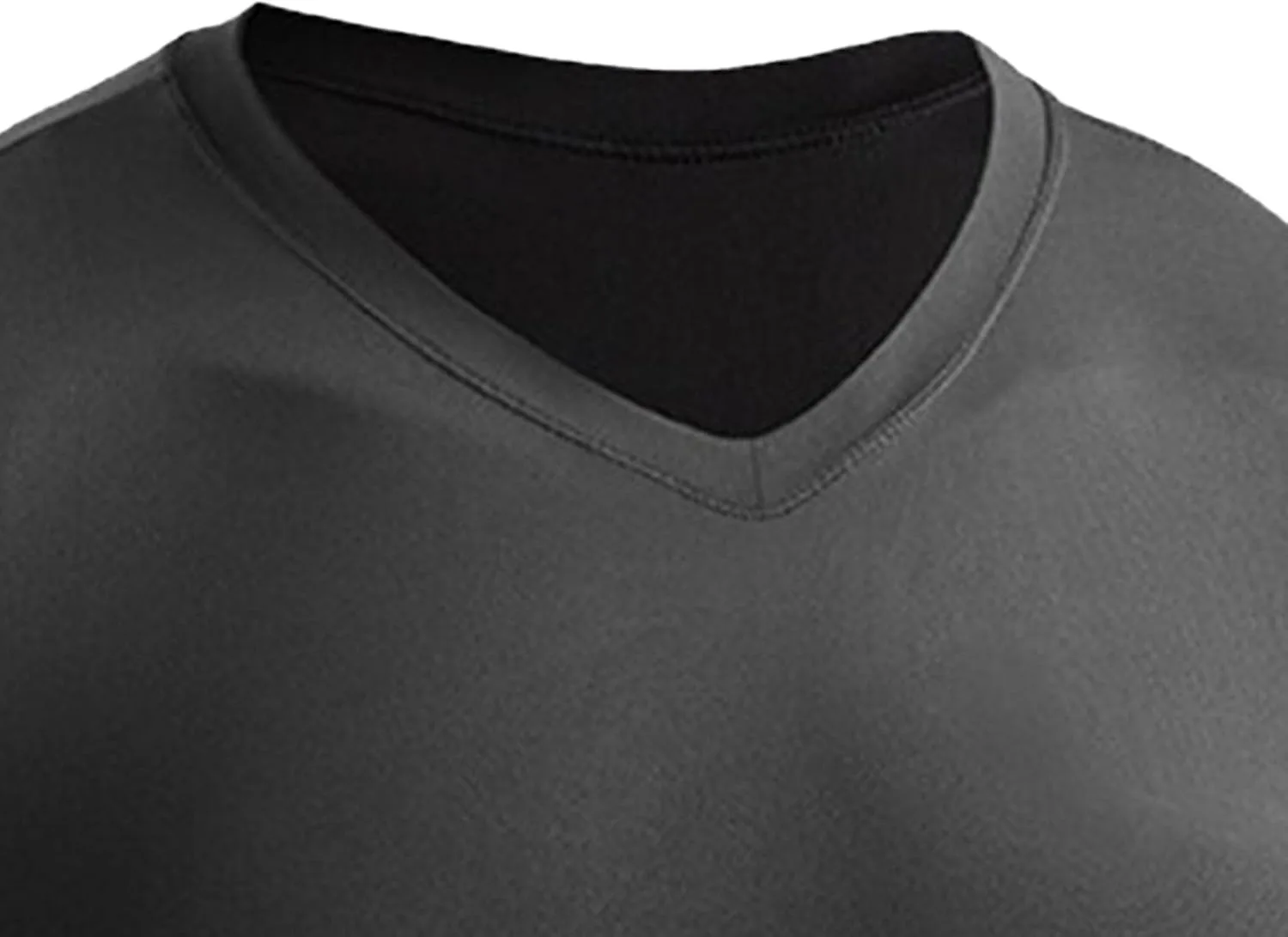 Мужская футболка V-Neck Sweatproof для тренировок Slim Compression — фото 4