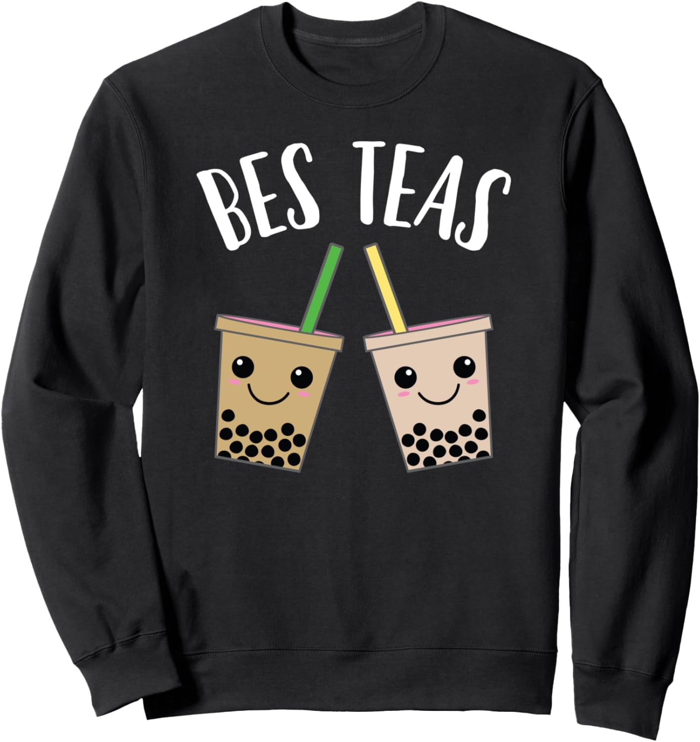 

Милая и кавайная толстовка с изображением напитка боба-чай Boba Tea Lover Gifts By Cy, черный