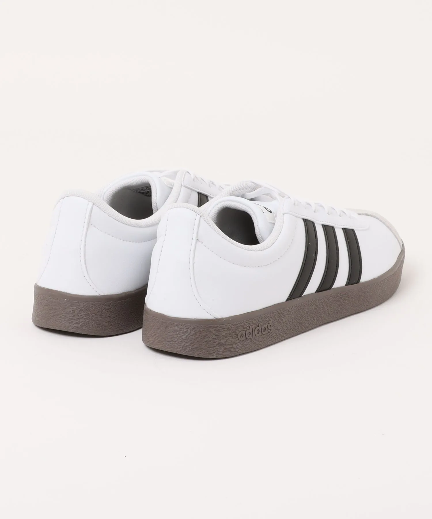 Мужские кроссовки VL COURT BASE M adidas белые с черными деталями — фото 2