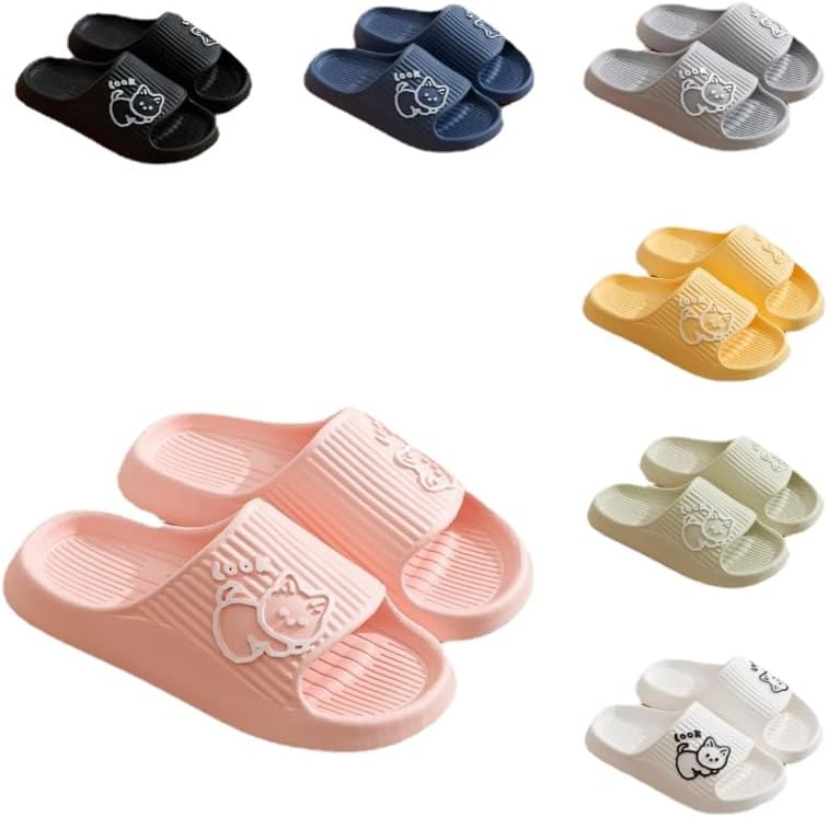 

Милые тапочки ALBIVA в виде зайчиков для женщин, летние, мягкая платформа, нескользящие сандалии для дома и улицы, кавайные подарки для женщин и мужчин, розовый