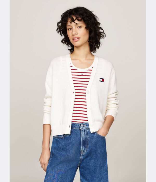 

Кардиган необходим Oversize fit Tommy Jeans, белый