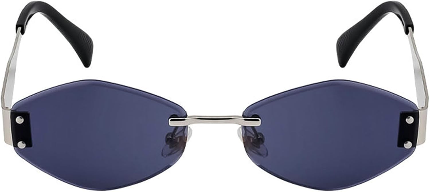 

Женские солнцезащитные очки Helena Fashion в маленькой оправе, шестиугольной формы, без оправы, роскошный дизайн, многоугольные солнцезащитные очки, металлические очки для женщин, защита от УФ-излучения UV400, C6