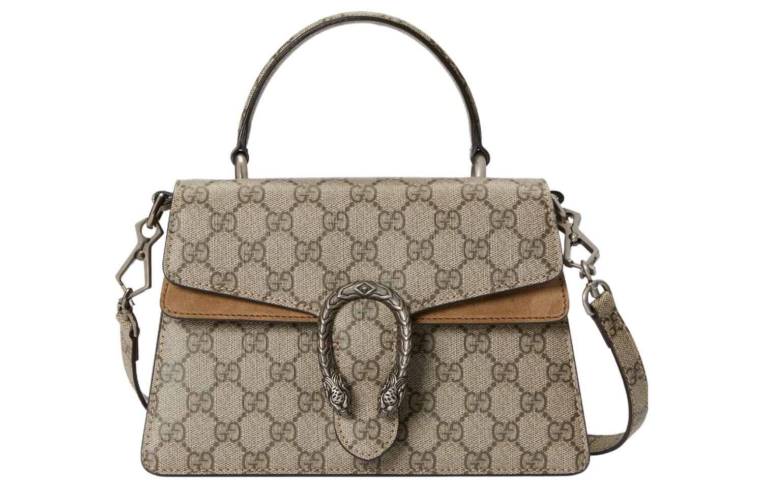 

GUCCI Дионис холщовая с кожаной отделкой сумка через плечо кроссбоди женская