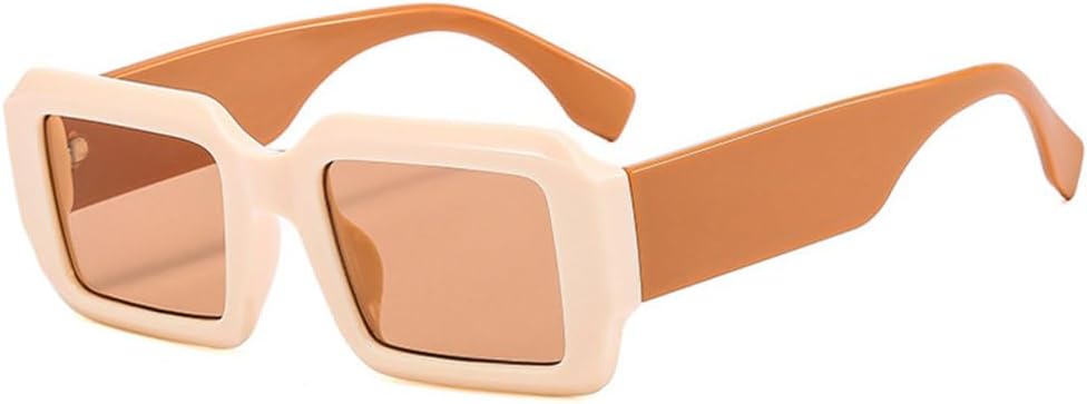 

Винтажные солнцезащитные очки UV400 для женщин, модные очки с контрастными цветами, модные солнцезащитные очки в стиле панк с градиентом для мужчин MTZJH, Beige Champagne