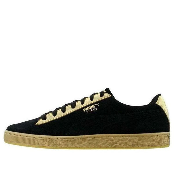 

Кроссовки suede classic metallic leisure board shoes black/golden Puma, черный