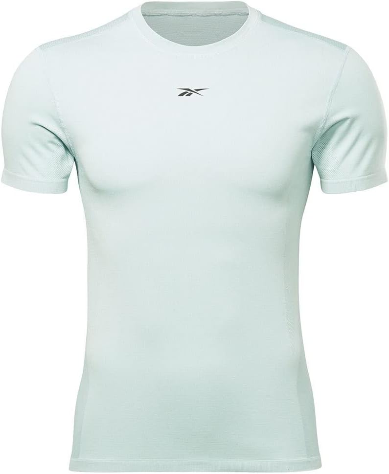 

Мужская бесшовная футболка с коротким рукавом Reebok BG234 United By Fitness MyoKnit, голубой