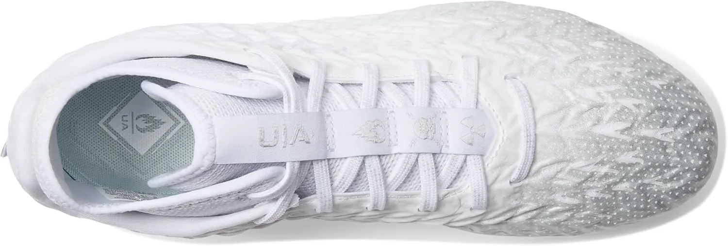 Футбольные бутсы Under Armour Men's Spotlight Clone 4.0 Mc, белый/металлик серебристый — фото 3