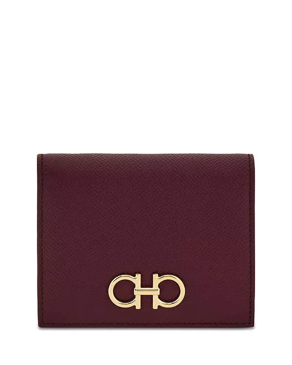 

Компактный кожаный кошелек Gancini Ferragamo, фиолетовый