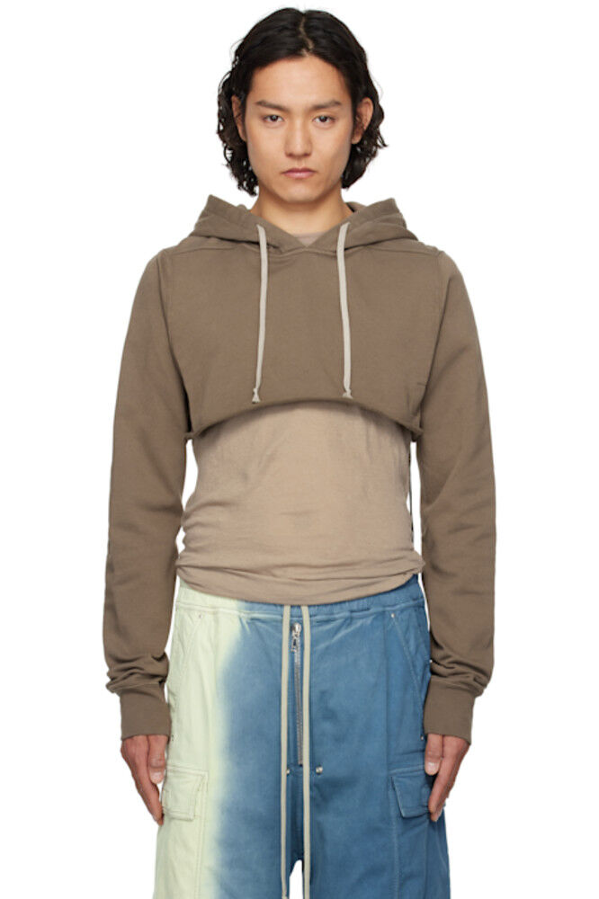 

Серый Голливуд Укороченный Толстовка Rick Owens DRKSHDW