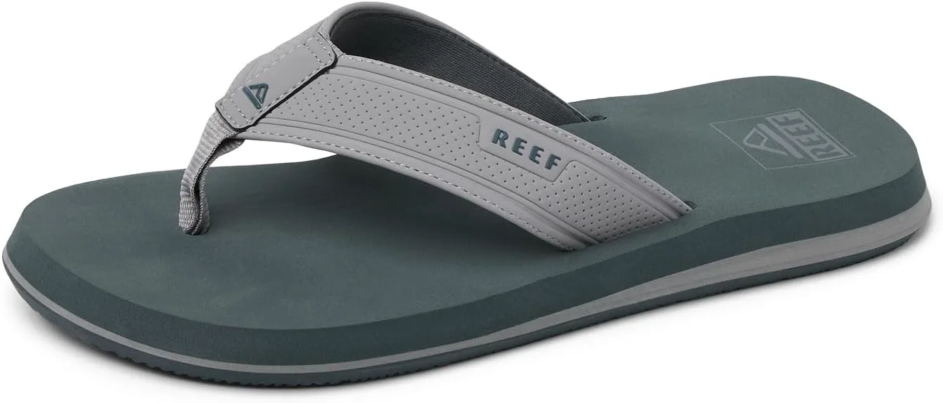 Мужские шлепанцы REEF Layback с поддержкой свода стопы, водостойкие, серый