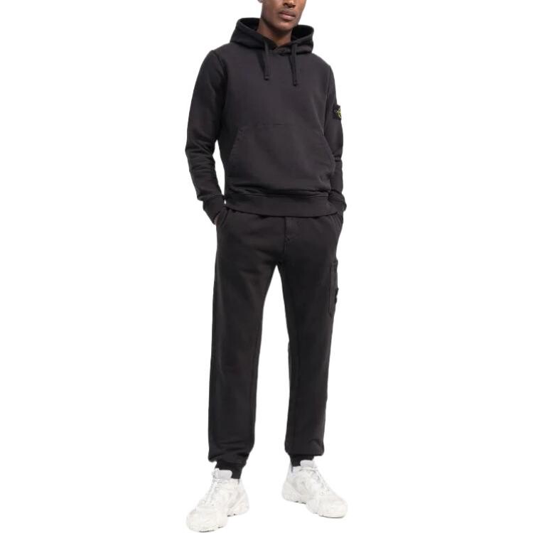 Штаны спортивные Stone Island Tapered Fleece мужские, черный — фото 2