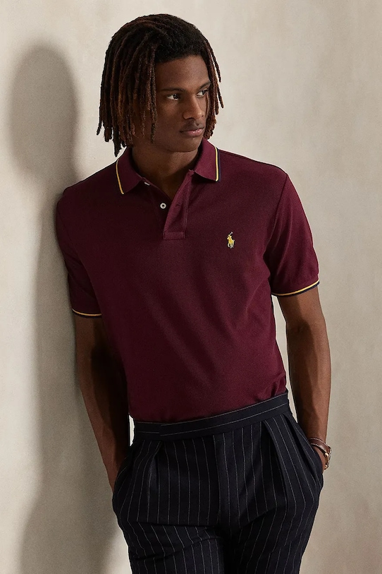 

Хлопковая поло Polo Ralph Lauren, бордовый