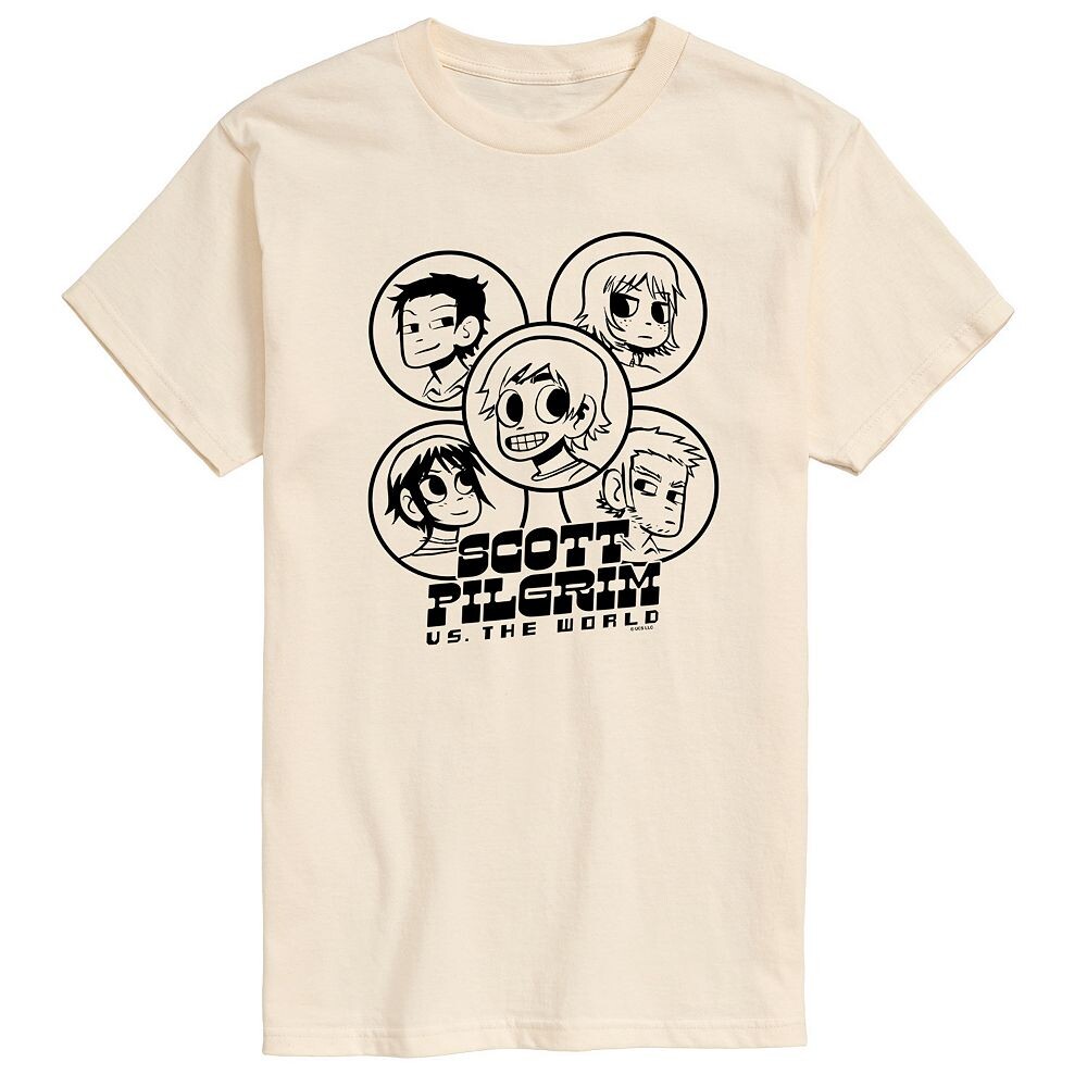 

Мужская футболка с изображением персонажей Scott Pilgrim Vs The World Licensed Character, бежевый