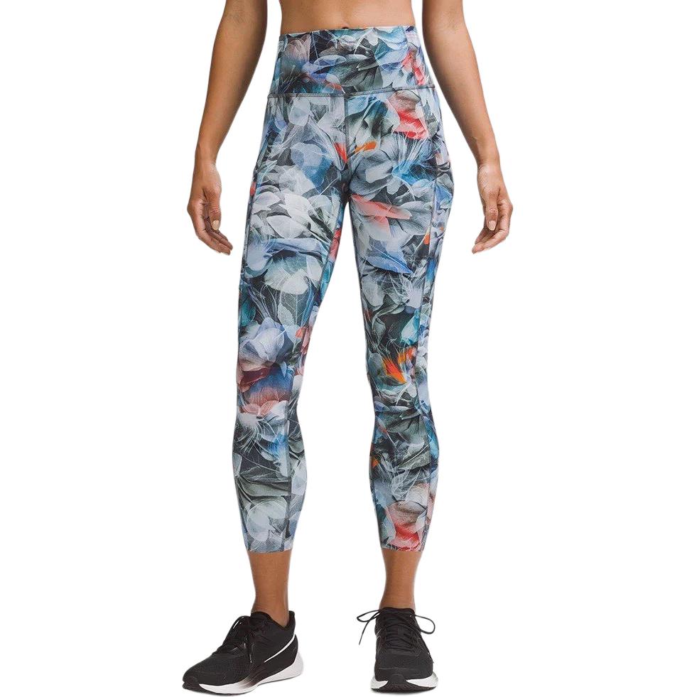 

Облегающие леггинсы с карманами Fast And Free Collection High Rise Lululemon, мультиколор