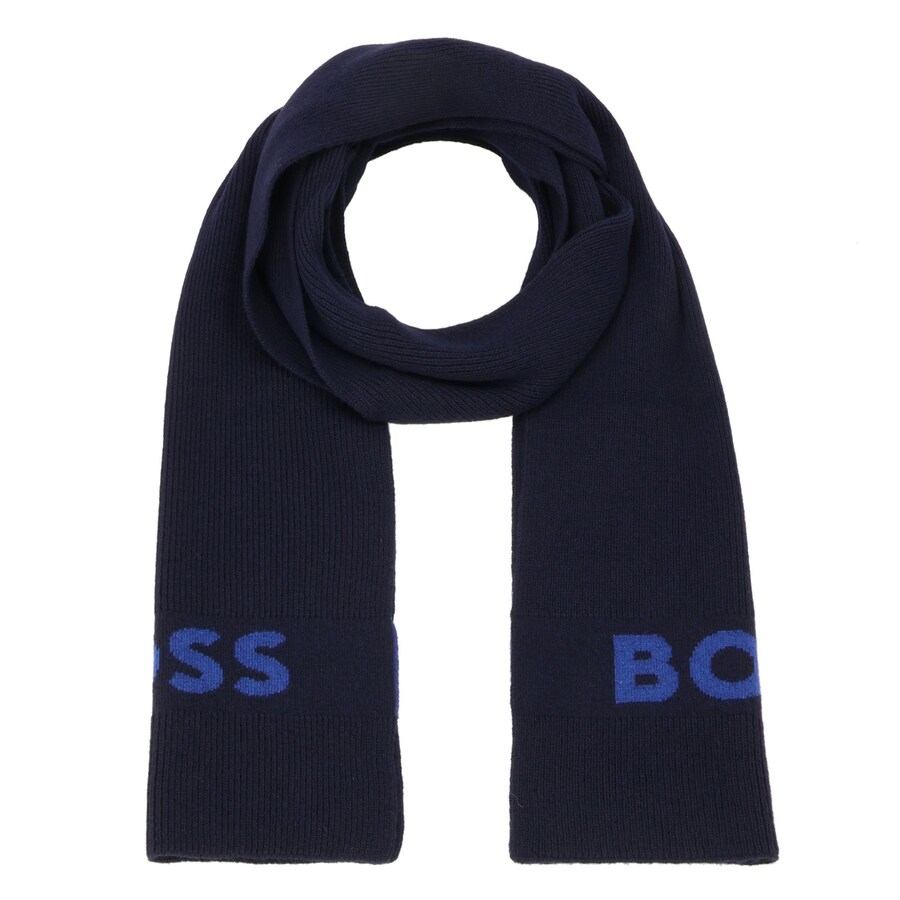 

Шарф BOSS Elio, цвет Blue/marine blue