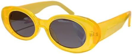 

Женские солнцезащитные очки овальной формы 2026 года, стильные, в разноцветном исполнении, модные, для активного отдыха, с защитой от УФ-излучения UV400 MTZJH, Yellow-black