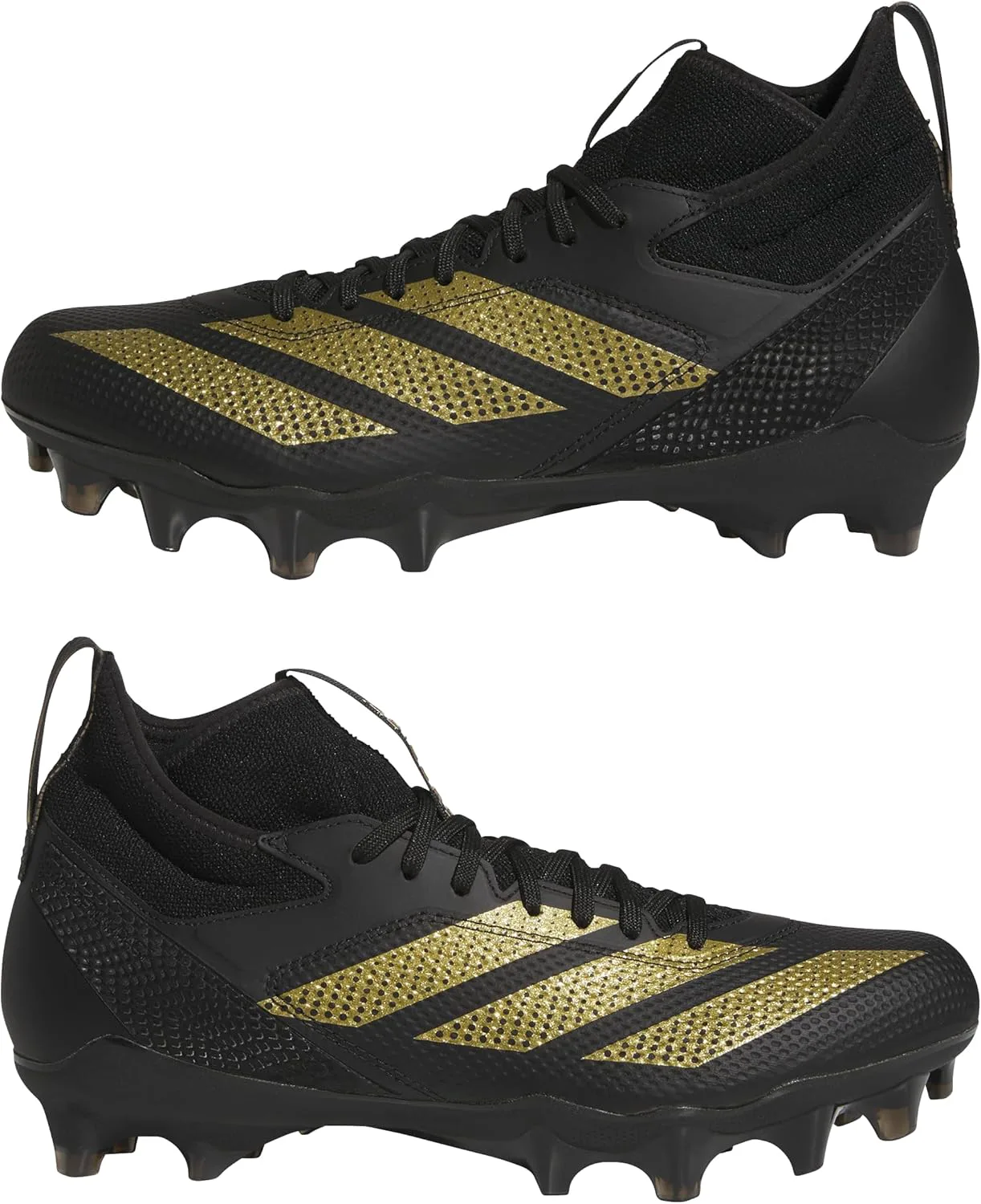 Футбольные бутсы Adidas Adizero Impact для взрослых, унисекс, черный/металлик — фото 3