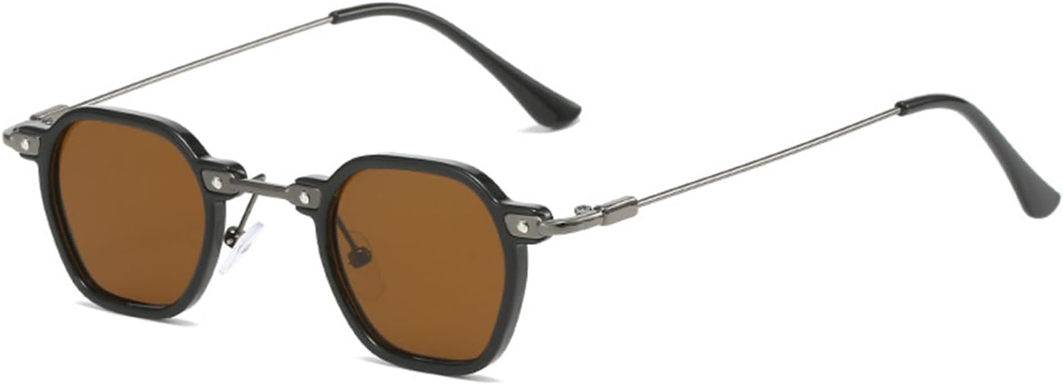 

Мужские солнцезащитные очки в стиле панк — винтажный дизайн с леопардовым принтом — маленькая оправа из сплава — для женщин и мужчин, для вождения и спорта DSVIGF, Tan Color