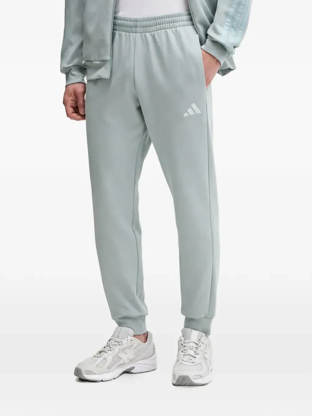 Спортивная куртка с полосками и логотипом Adidas, зеленый — фото 4