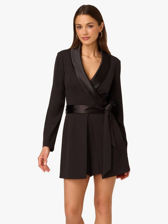 

Костюм-комбинезон Adrianna By Crepe в стиле смокинг Adrianna Papell, Black