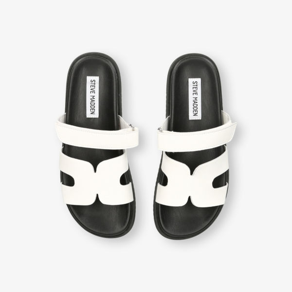 Сандалии Steve Madden Missile на плоской подошве с переплетенными ремешками, белый — фото 2