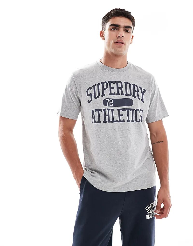 

Футболка Superdry Athletic Essential серого меланжевого цвета