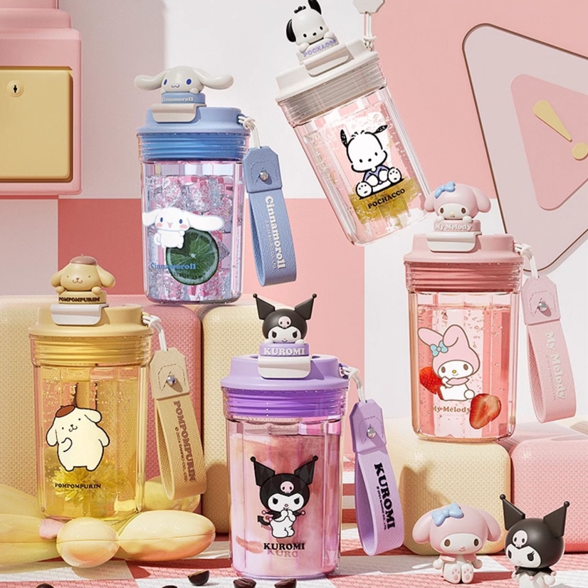 Практичная и привлекательная плюшевая кружка для питья 520 мл Sanrio, фиолетовый — фото 3