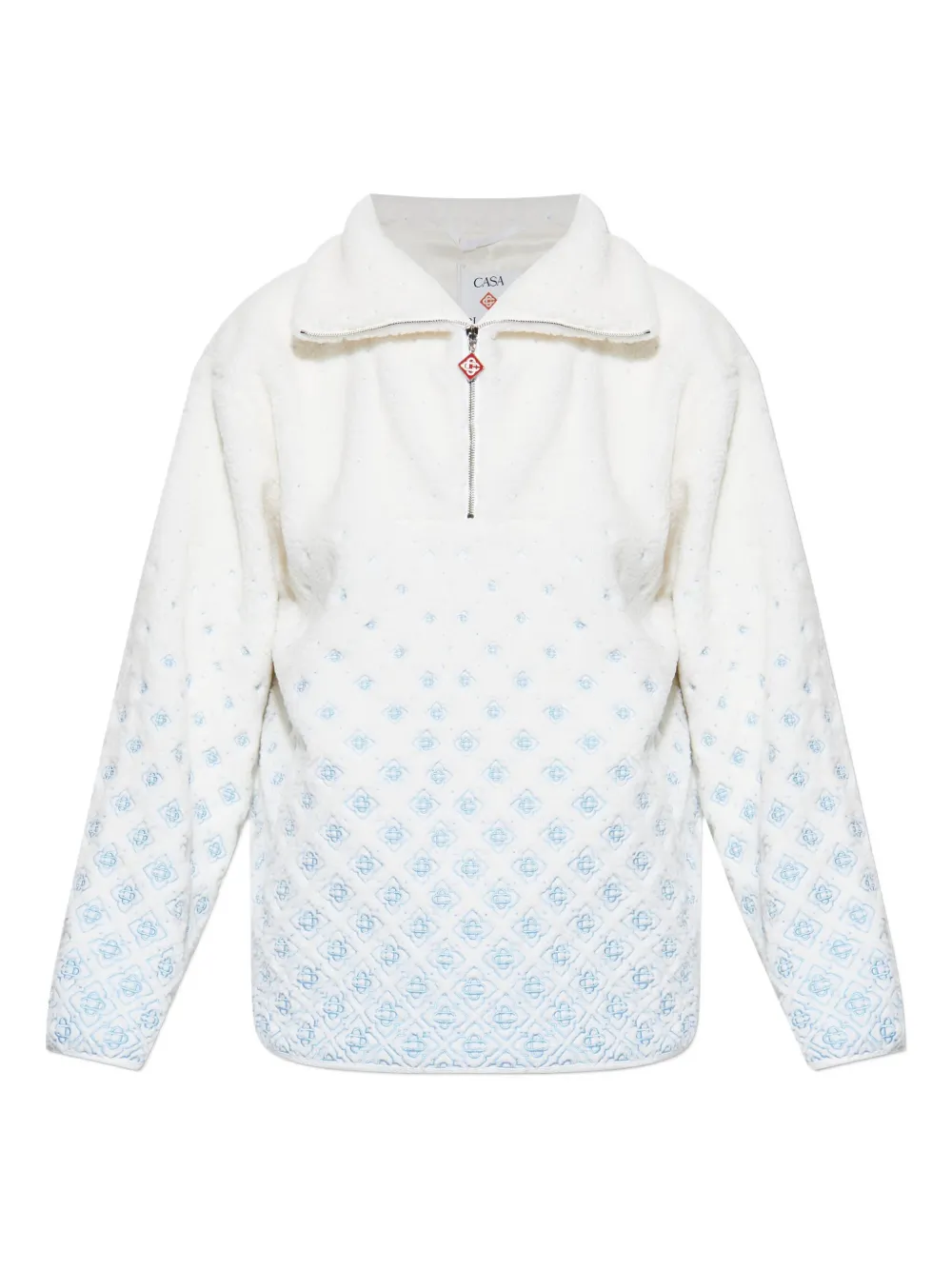 

Флисовая куртка с вышитым логотипом CASABLANCA, белый
