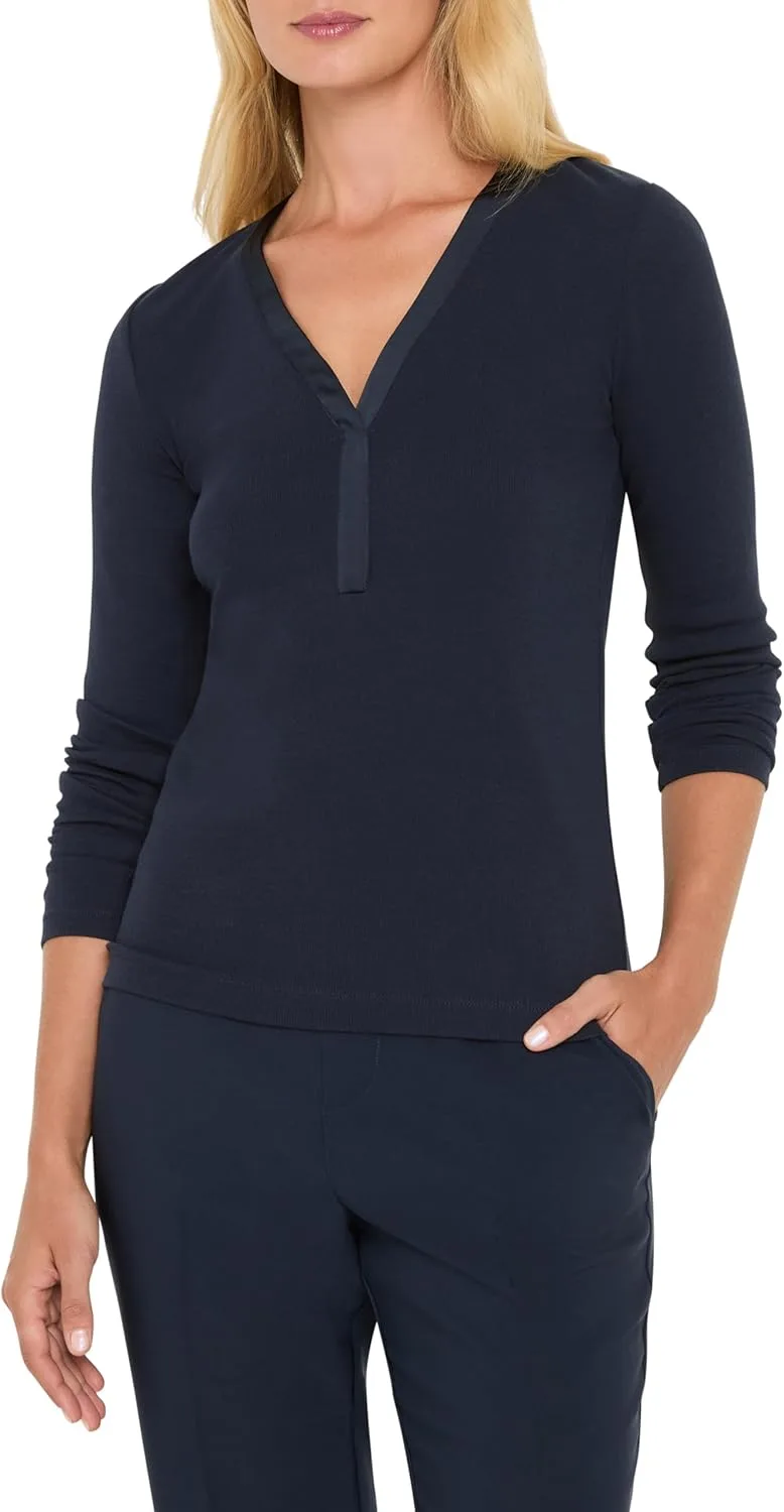 

NIC+Zoe Женский облегающий топ с V-образным вырезом