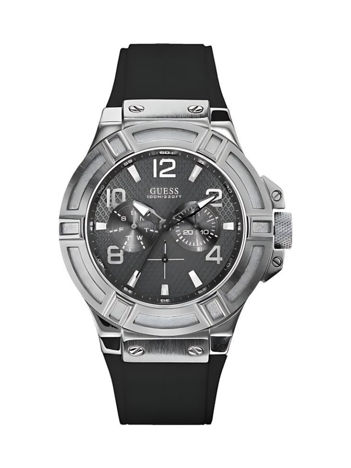 

Часы из нержавеющей стали W0247G2 с кожаным ремешком Guess
