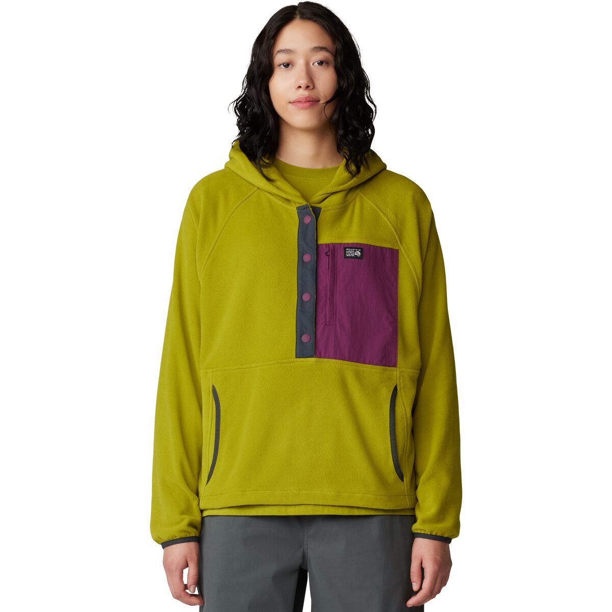 

Микрочилловый пуловер на молнии Mountain Hardwear, зеленый