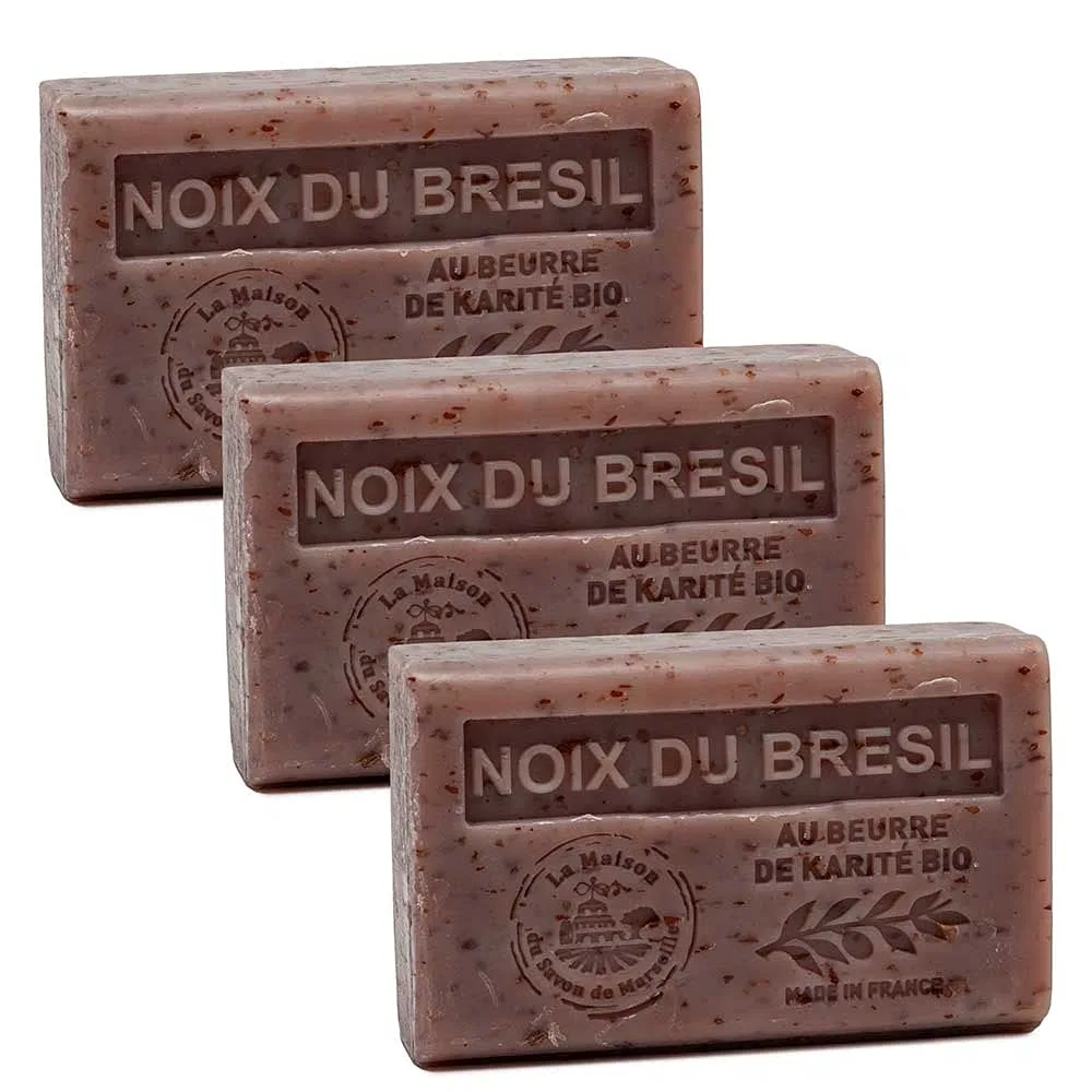 Набор французского мыла Maison du Savon de Marseille с маслом ши, аромат бразильского ореха, 3 x 125 г La Maison Du Savon