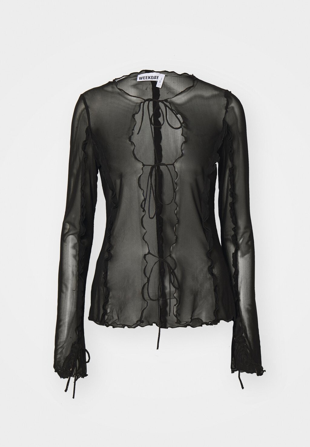 

Блуза ELYSIA FRONT TIE Weekday, черный