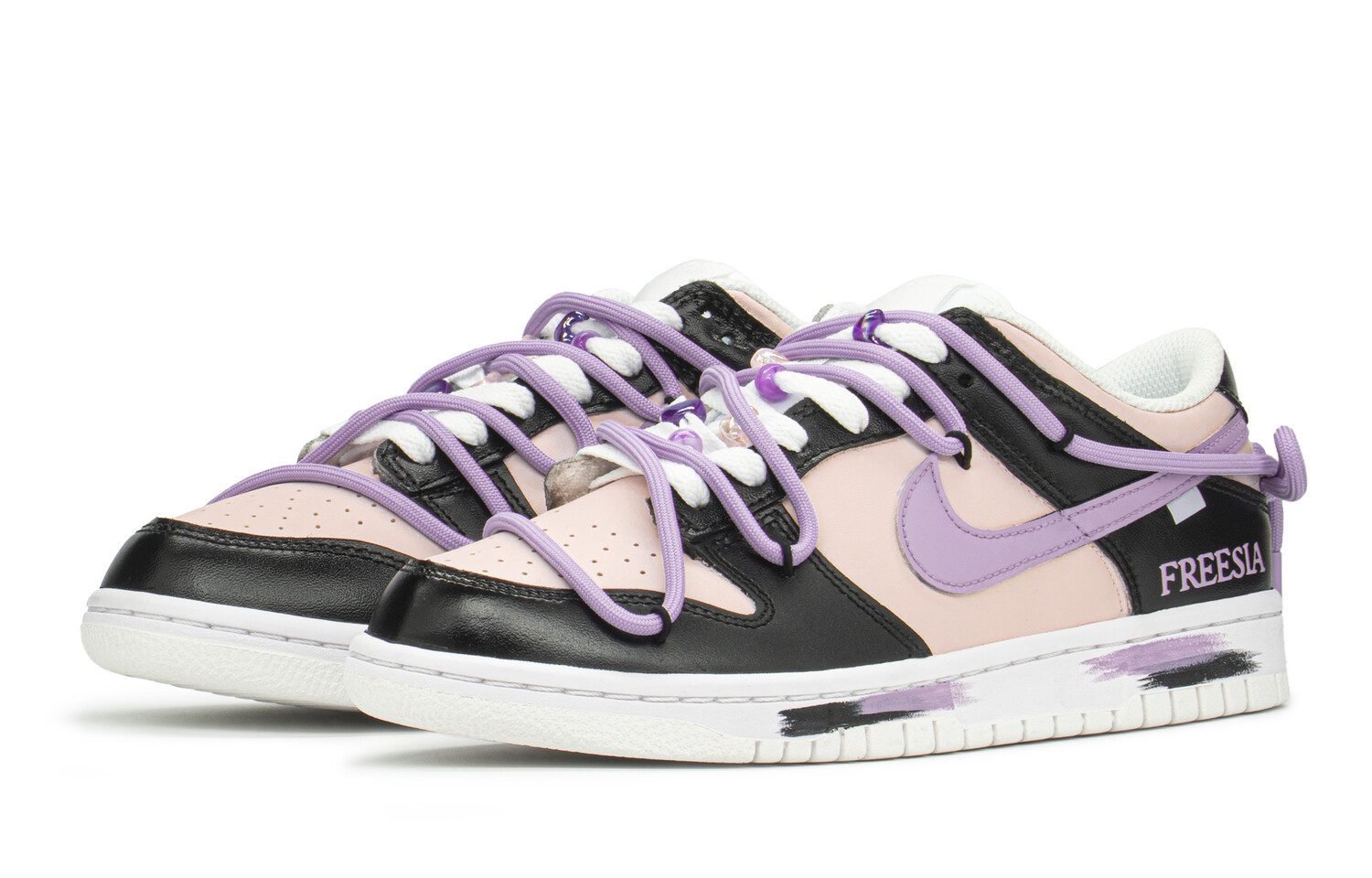 

Кроссовки Nike Dunk Skateboard Shoes Women's Low-Top Black Purple