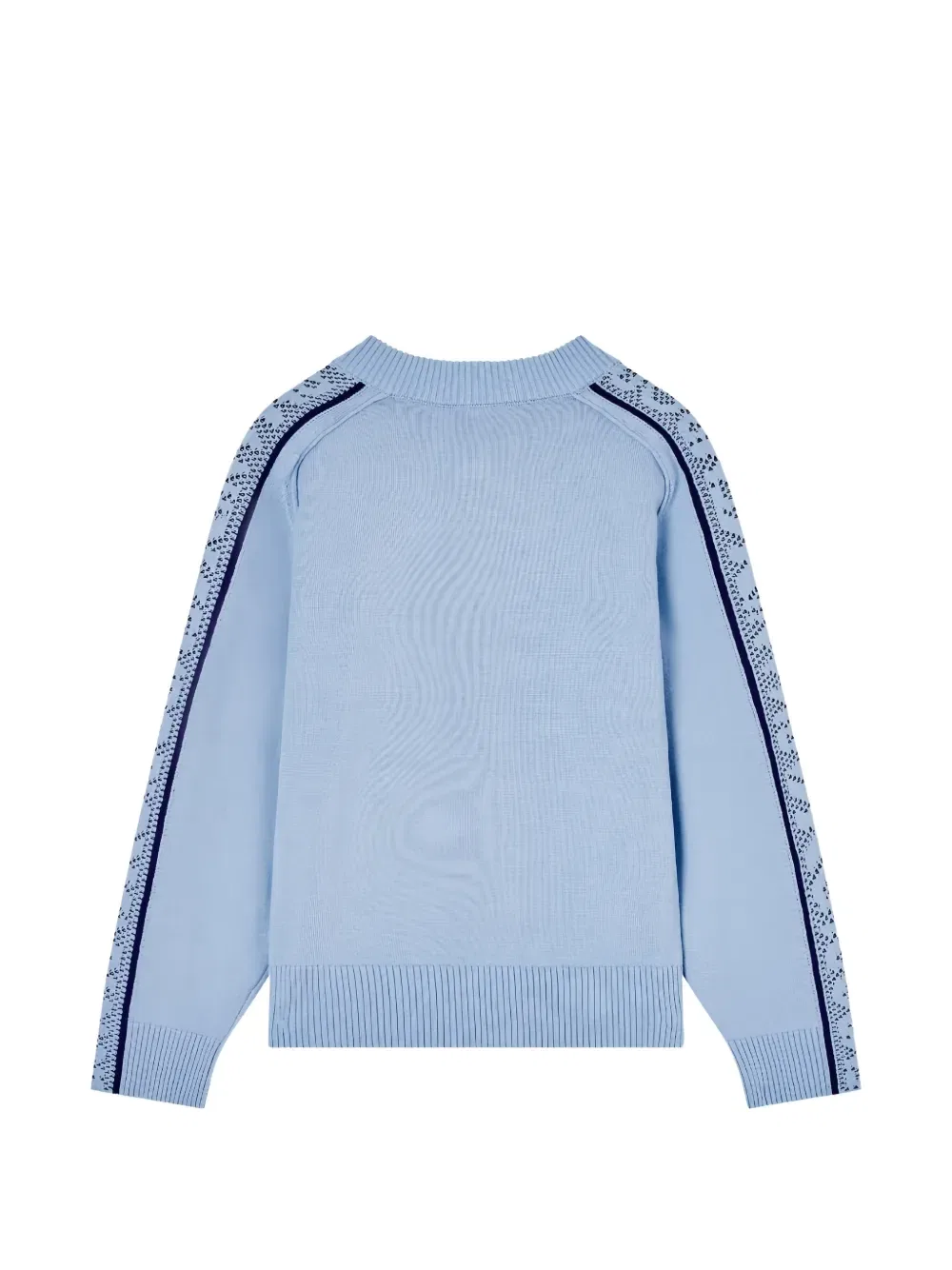 Кардиган на молнии с интарсией и логотипом Emporio Armani Kids, синий — фото 2