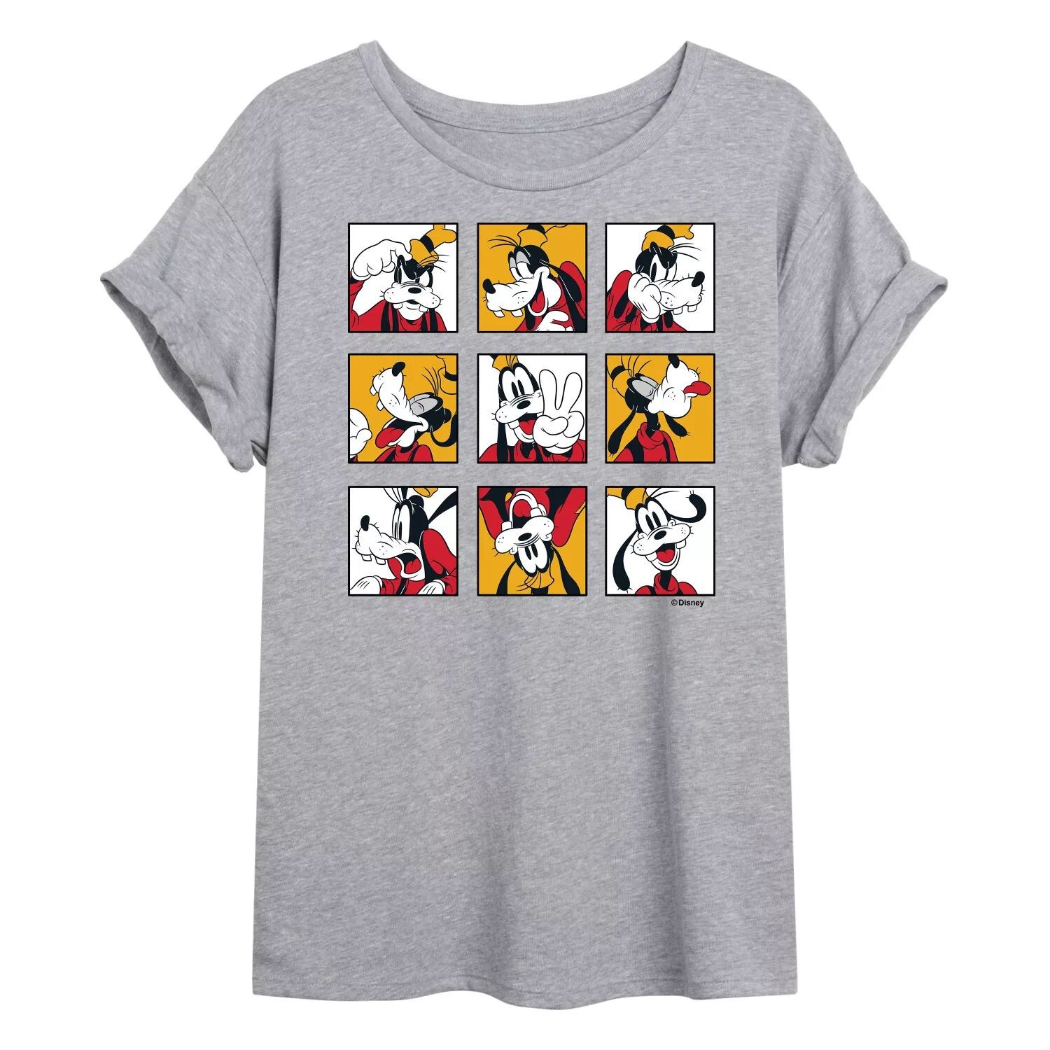 

Детская футболка Disney's Mickey and Friends с струящимся рисунком Goofy Grid Disney