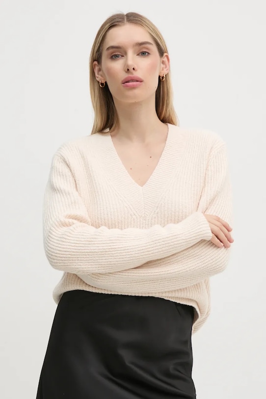 

Свитер с добавлением шерсти Calvin Klein, бежевый