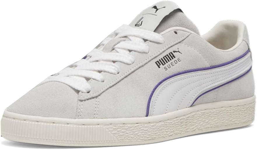 Мужские замшевые кроссовки PUMA X L London на шнуровке, повседневные - серые — фото 2