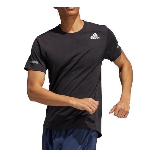 

Футболка adidas Training Sports Reflective Stripe Printing Short Sleeve Gray, серый