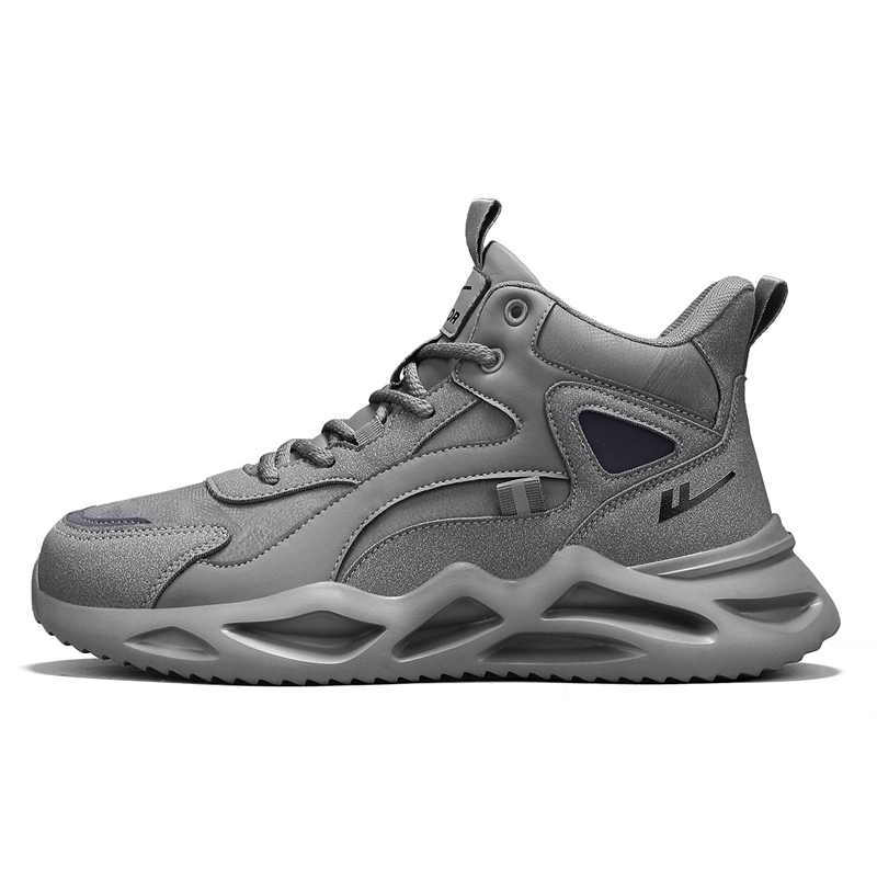 

WARRIOR Мужские серые повседневные кроссовки Mid top с амортизацией и износостойкостью