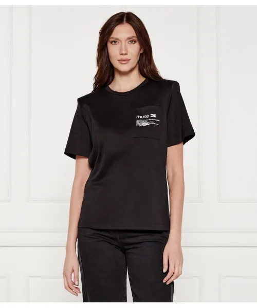 

Футболка Slim fit Elisabetta Franchi, черный