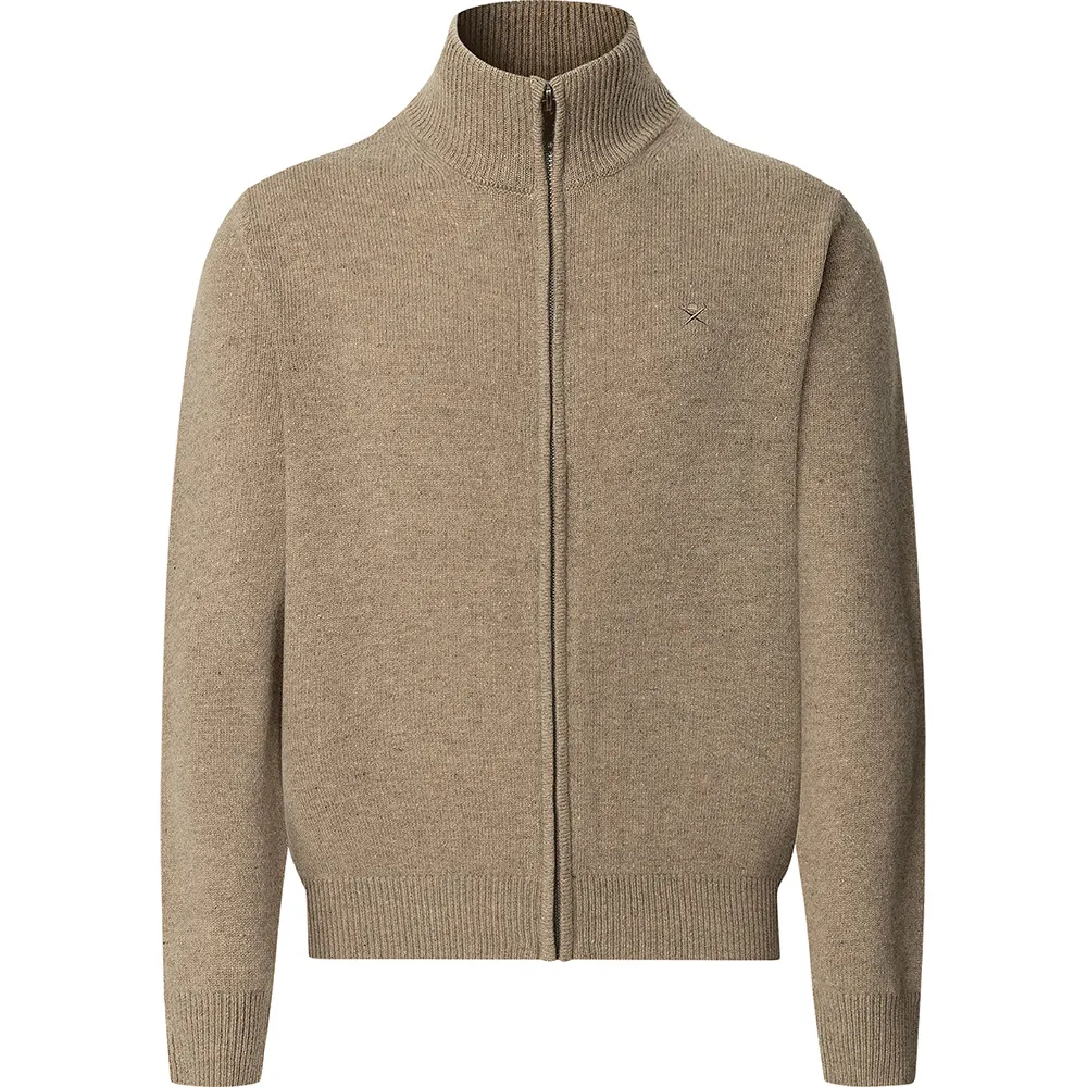 

Свитер Hackett Lambswool full zip, бежевый