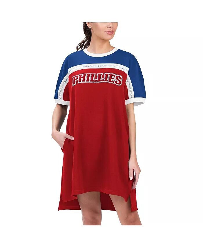 

Женское красное платье-кроссовки Royal Philadelphia Phillies Circus Catch G-Iii 4Her By Carl Banks, красный