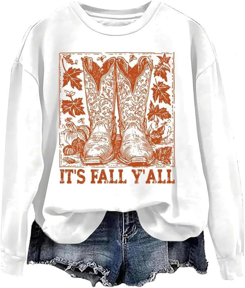 

Свитшот It's Fall Y'all с капюшоном woati