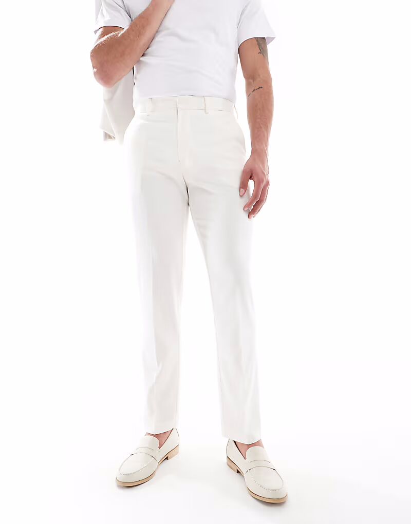 

Узкие брюки цвета кремовый Asos Design